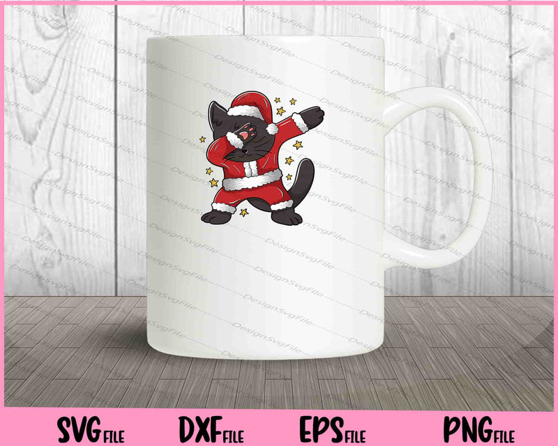 Black Cat Santa Dabbing mug