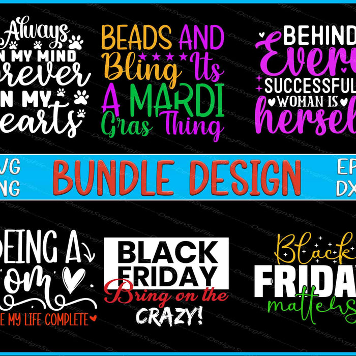 Collection of colorful text designs with various phrases on a black background.