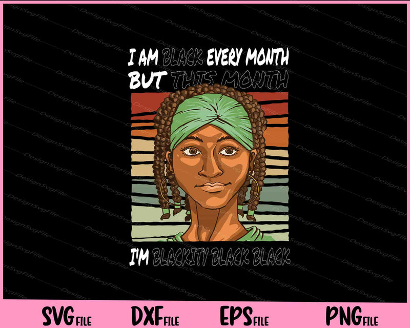 Black Girl on black History Month Svg Cutting Printable Files  - Premium Cutting Files in SVG, PNG & EPS Formats - Premium SVG Cutting Files for Crafts