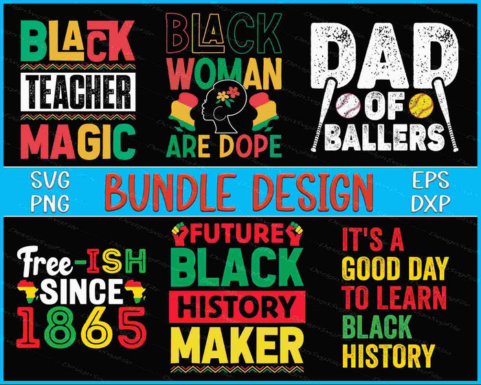 Black History Bundle SVG Black Teacher PNG