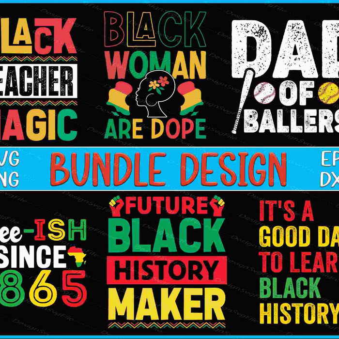 Black History Bundle SVG Black Teacher PNG