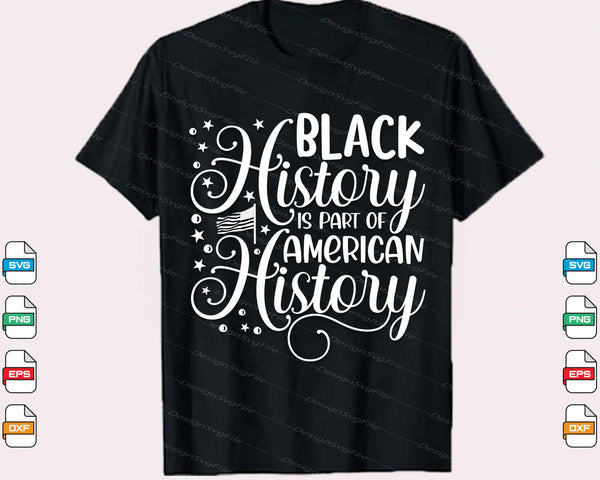 Black History Is Part American History Svg Cutting Printable File