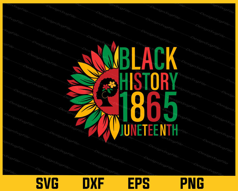 Black History Juneteenth Sunflower Svg Cutting Printable File  - Premium Cutting Files in SVG, PNG & EPS Formats - Premium SVG Cutting Files for Crafts