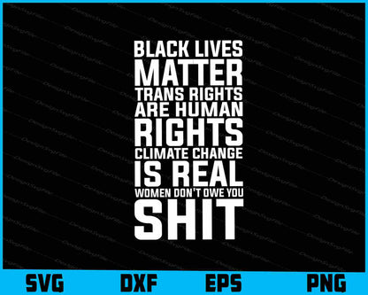 Black Lives Matter Trans Rights Are Human Rights SVG