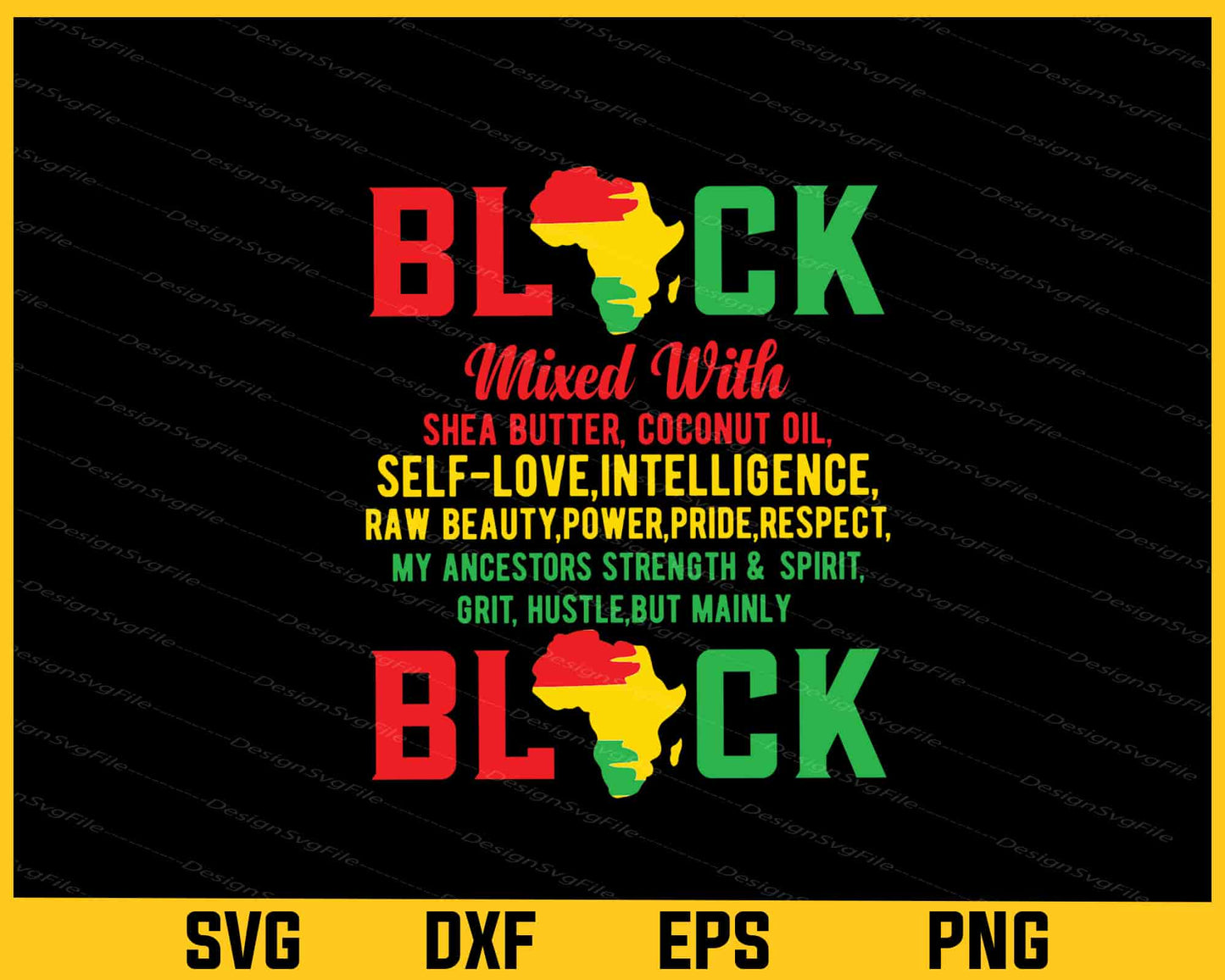 Black Mixed With Self-love Black History Svg Cutting Printable File  - Premium Cutting Files in SVG, PNG & EPS Formats - Premium SVG Cutting Files for Crafts