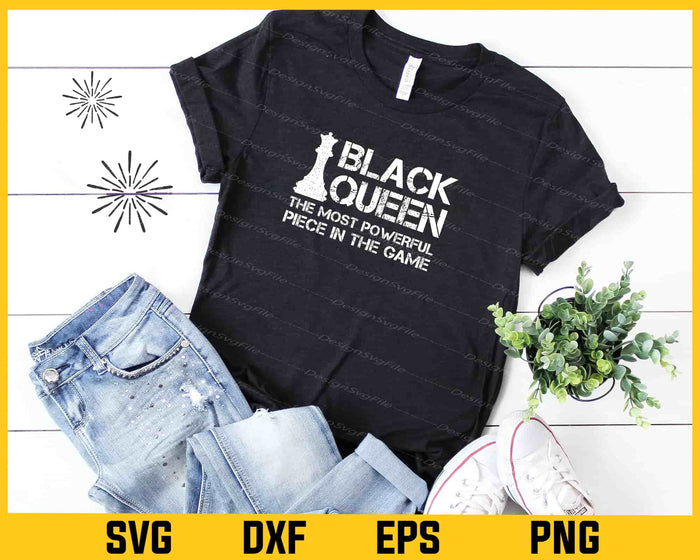 Black Queen Most Powerful Chess Svg Cutting Printable File  - Premium Cutting Files in SVG, PNG & EPS Formats - Premium SVG Cutting Files for Crafts
