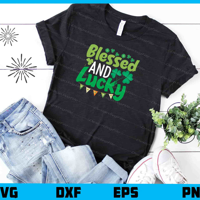 Blessed  And Lucky Svg Cutting Printable File  - Premium Cutting Files in SVG, PNG & EPS Formats - Premium SVG Cutting Files for Crafts