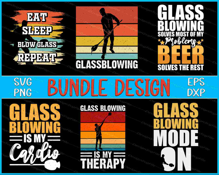 Blowing Bundle SVG, Glass Blowing PNG