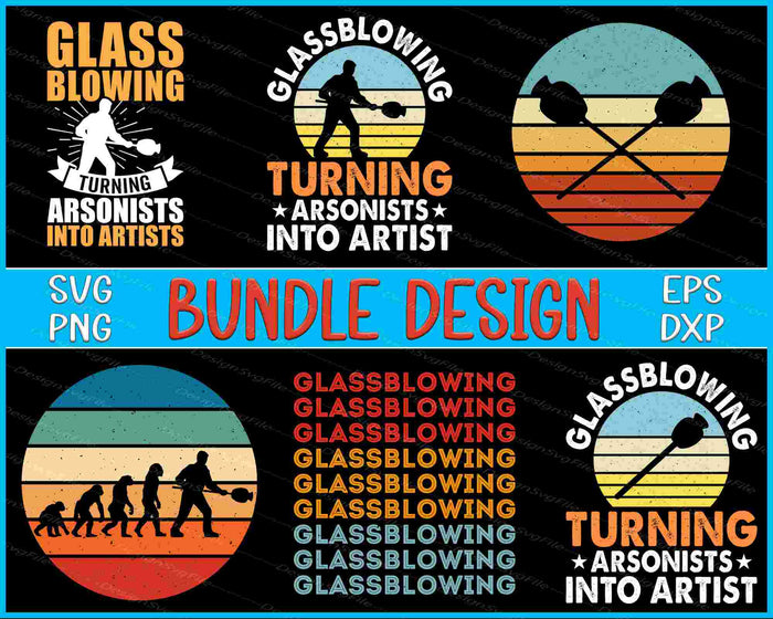 Blowing Bundle SVG, Glass PNG