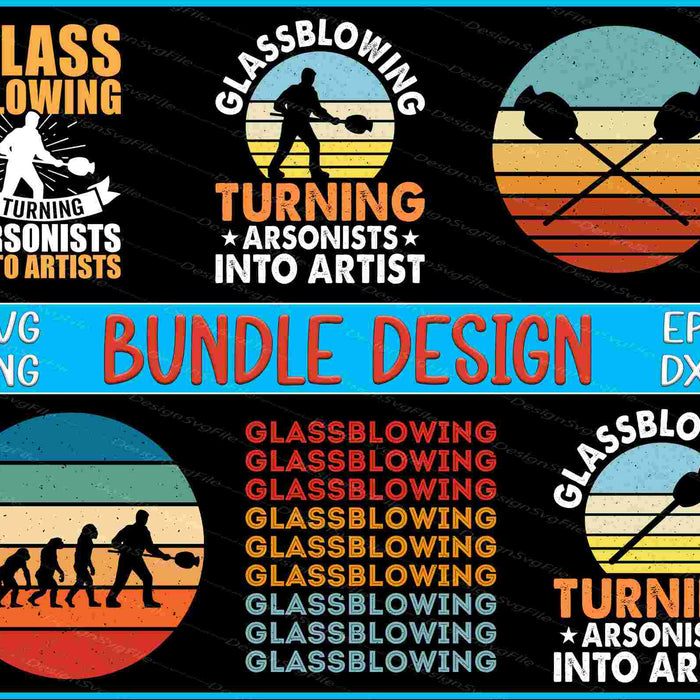 Blowing Bundle SVG, Glass PNG