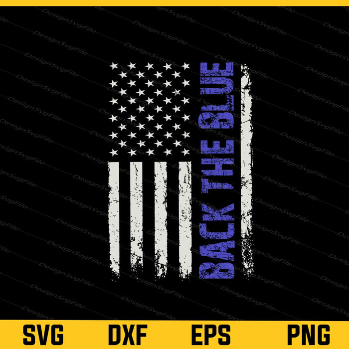 Blue Line American Flag Svg Cutting Printable File  - Premium Cutting Files in SVG, PNG & EPS Formats - Premium SVG Cutting Files for Crafts