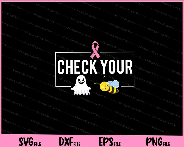 Boo Bees Breast Cancer Ribbon Svg Cutting Printable Files  - Premium Cutting Files in SVG, PNG & EPS Formats - Premium SVG Cutting Files for Crafts