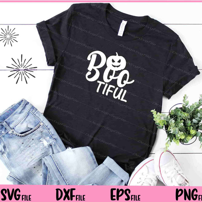 Boo Tiful Halloween Svg Cutting Printable Files  - Premium Cutting Files in SVG, PNG & EPS Formats - Premium SVG Cutting Files for Crafts