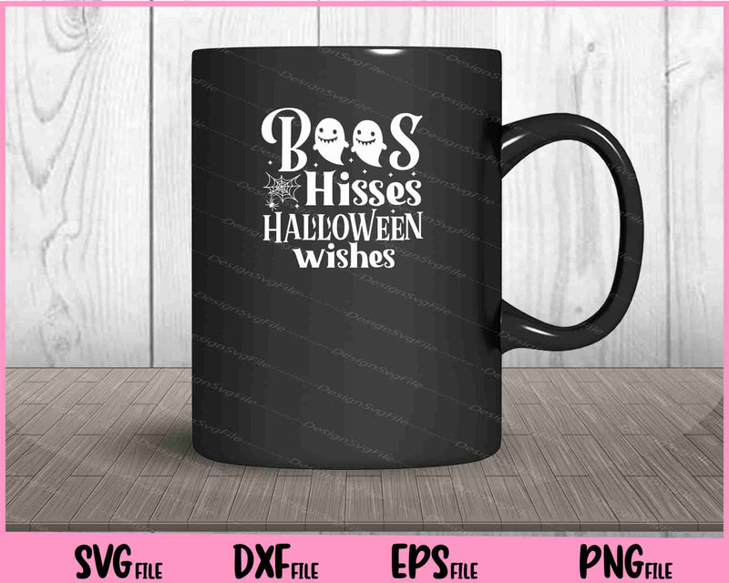 Boos hisses Halloween wishes mug