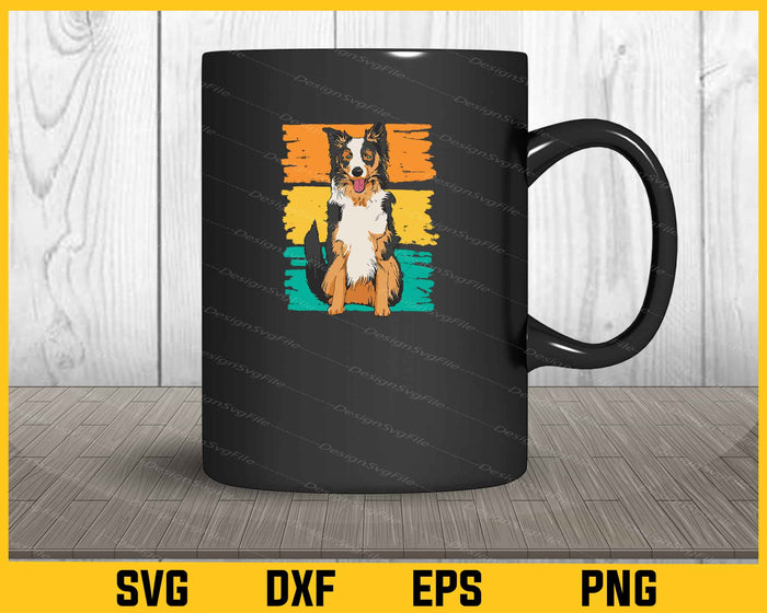 Border Collie Animal Dog Vintage Svg Cutting Printable File  - Premium Cutting Files in SVG, PNG & EPS Formats - Premium SVG Cutting Files for Crafts