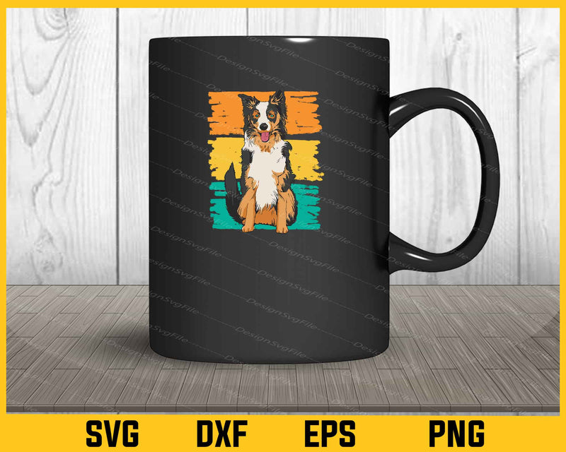 Border Collie Animal Dog Vintage mug