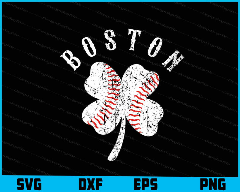 Boston St Patrick's Day SVG, Baseball PNG