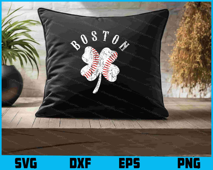 Boston St Patrick's Day SVG, Baseball PNG