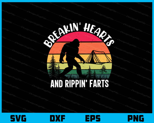 Breakin' Hearts And Rippin' Farts Bigfoot Svg Cutting Printable File  - Premium Cutting Files in SVG, PNG & EPS Formats - Premium SVG Cutting Files for Crafts