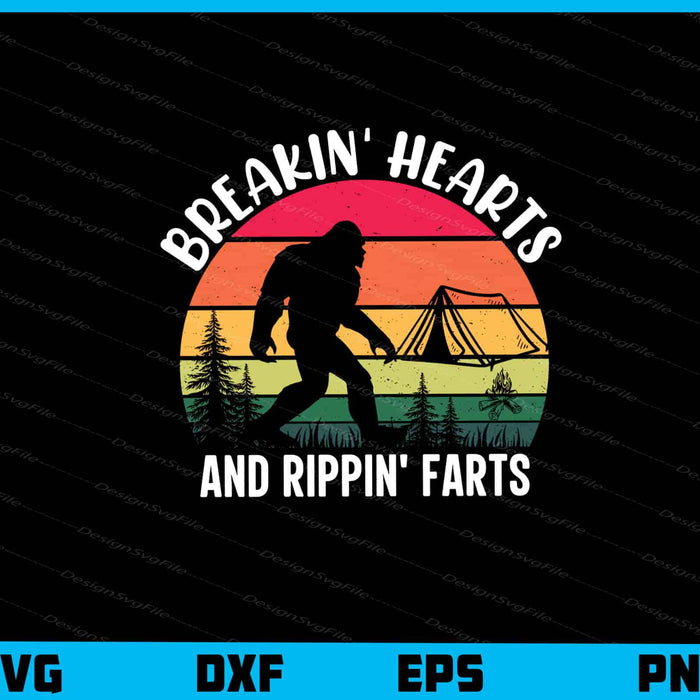 Breakin' Hearts And Rippin' Farts Bigfoot Svg Cutting Printable File  - Premium Cutting Files in SVG, PNG & EPS Formats - Premium SVG Cutting Files for Crafts