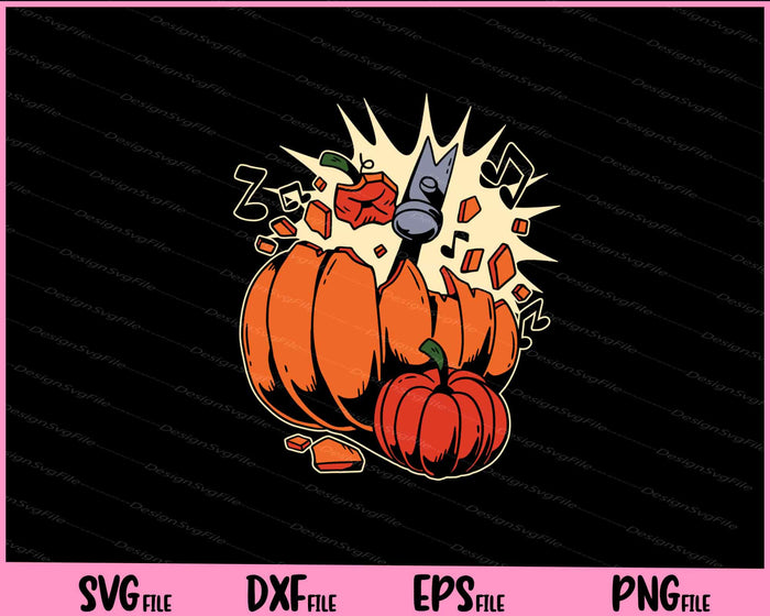 Breaking Pumpkin Funny Svg Cutting Printable Files  - Premium Cutting Files in SVG, PNG & EPS Formats - Premium SVG Cutting Files for Crafts