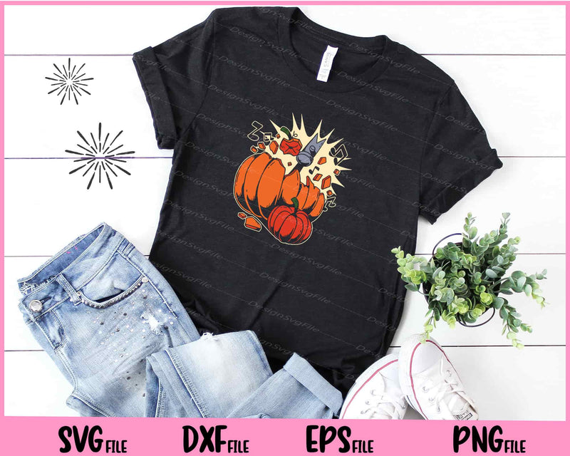 Breaking Pumpkin Funny Svg Cutting Printable Files  - Premium Cutting Files in SVG, PNG & EPS Formats - Premium SVG Cutting Files for Crafts