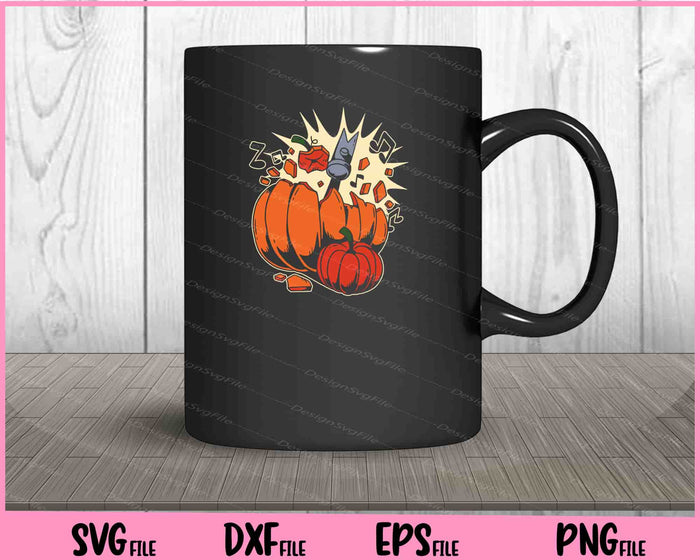 Breaking Pumpkin Funny Svg Cutting Printable Files  - Premium Cutting Files in SVG, PNG & EPS Formats - Premium SVG Cutting Files for Crafts