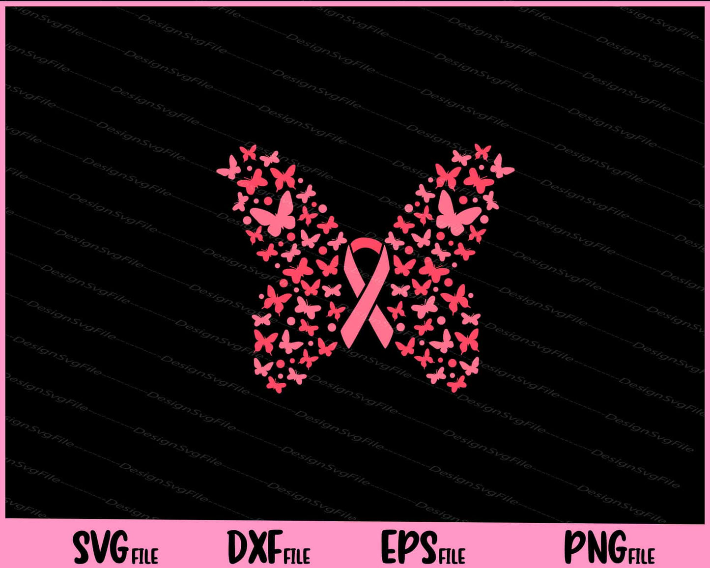 Breast Cancer Awareness Butterfly Svg Cutting Printable Files  - Premium Cutting Files in SVG, PNG & EPS Formats - Premium SVG Cutting Files for Crafts