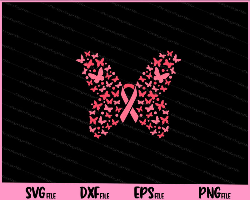 Breast Cancer Awareness Butterfly svg