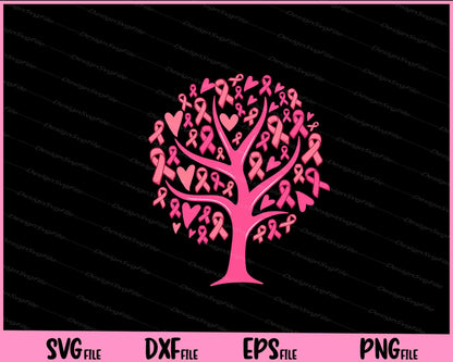 Breast Cancer Awareness Pink Ribbon Tree Svg Cutting Printable Files  - Premium Cutting Files in SVG, PNG & EPS Formats - Premium SVG Cutting Files for Crafts