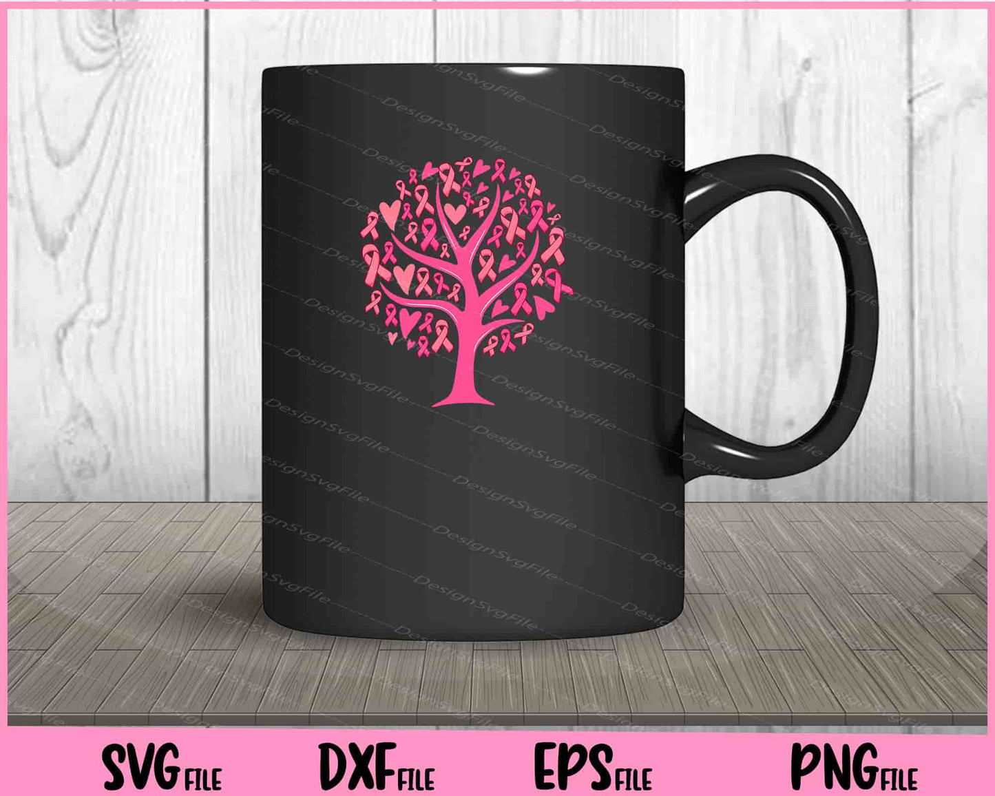 Breast Cancer Awareness Pink Ribbon Tree Svg Cutting Printable Files  - Premium Cutting Files in SVG, PNG & EPS Formats - Premium SVG Cutting Files for Crafts