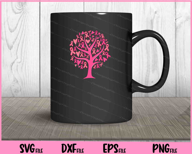 Breast Cancer Awareness Pink Ribbon Tree mug