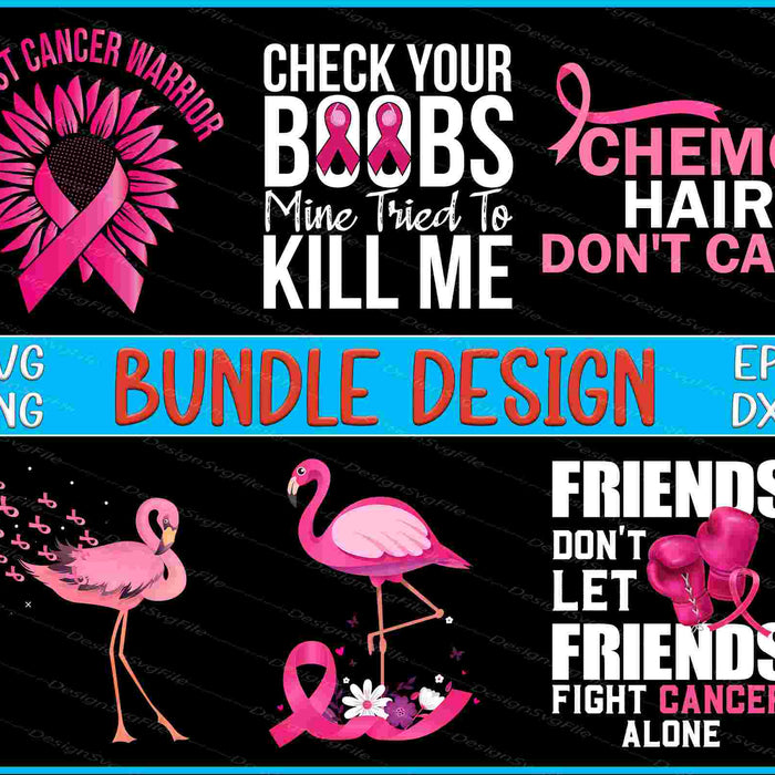 Breast Cancer Bundle SVG, Fight Alone PNG