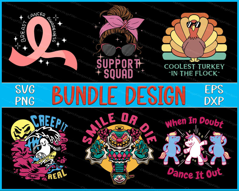 Breast Cancer Bundle SVG, Halloween PNG