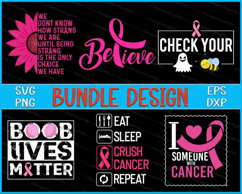 Breast Cancer Bundle SVG, Survivor PNG