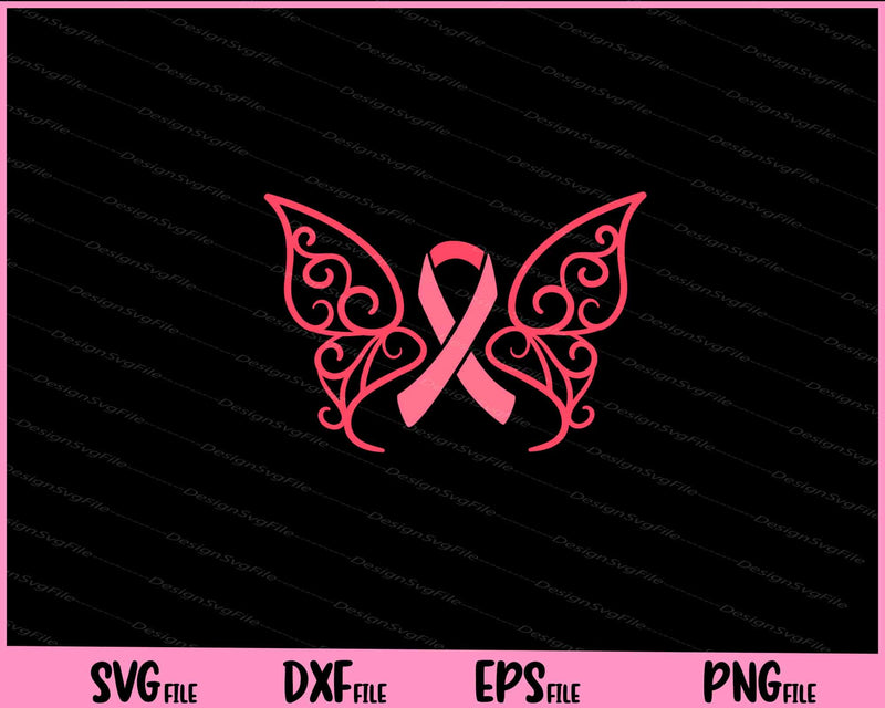 Breast Cancer Butterfly Awarenesssvg