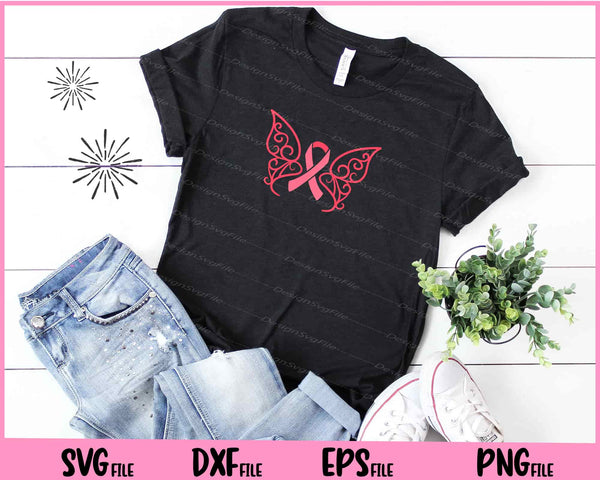 Breast Cancer Butterfly Awareness t shirt