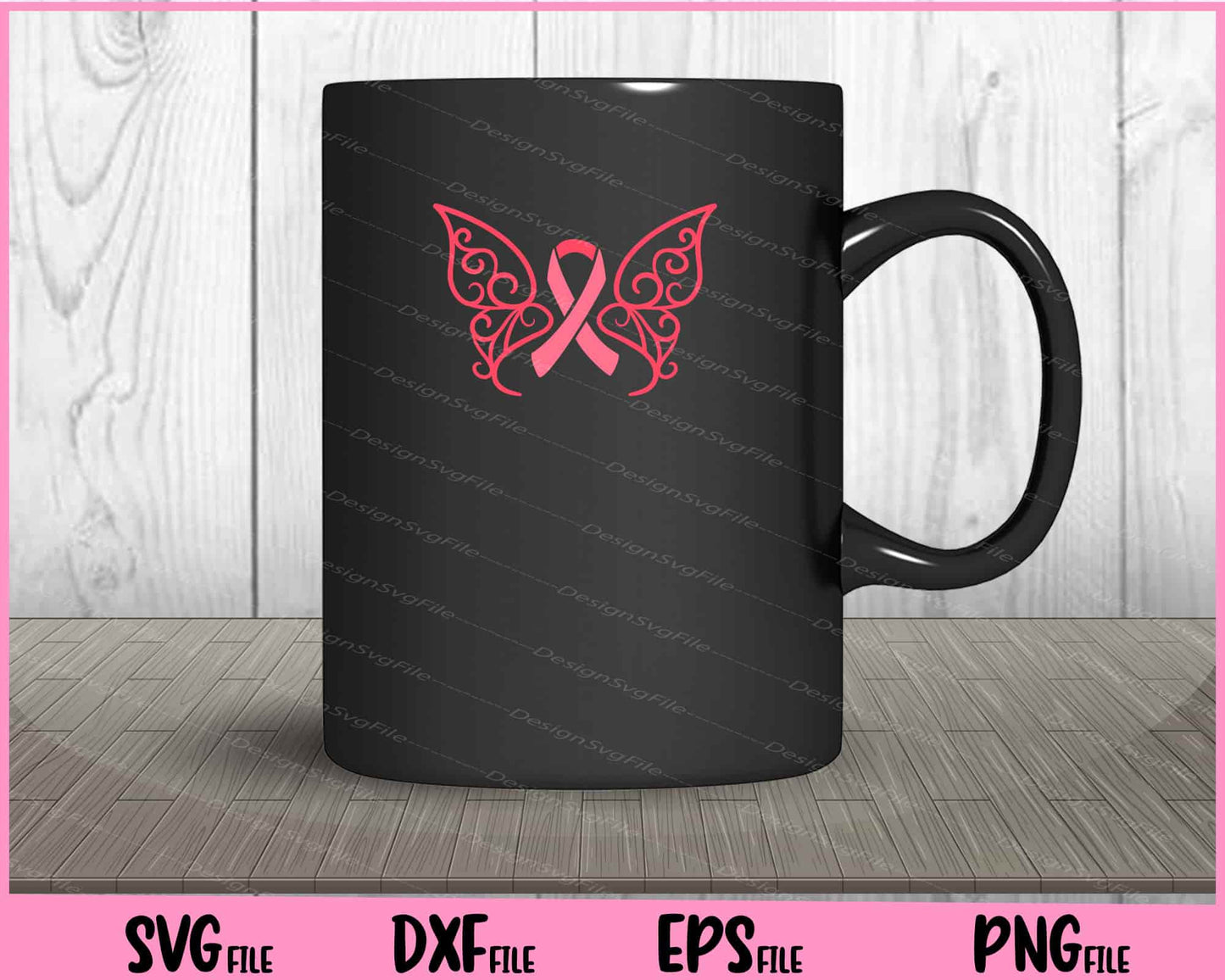 Breast Cancer  Butterfly Awareness Svg Cutting Printable Files  - Premium Cutting Files in SVG, PNG & EPS Formats - Premium SVG Cutting Files for Crafts