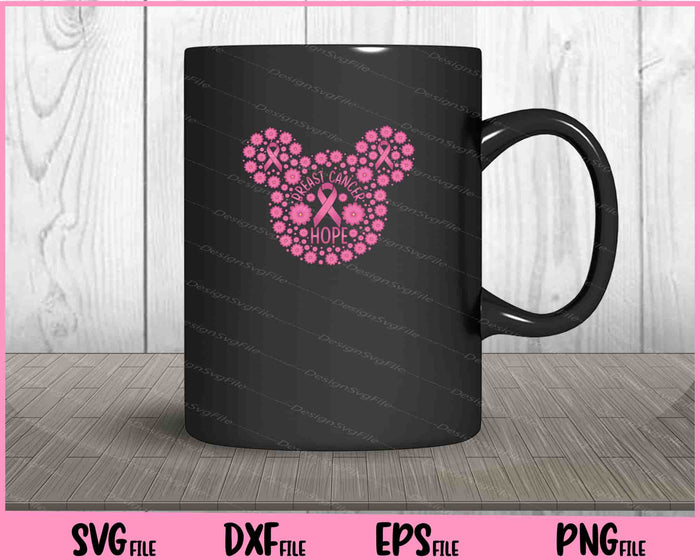 Breast Cancer Hope Awareness Flower Svg Cutting Printable Files  - Premium Cutting Files in SVG, PNG & EPS Formats - Premium SVG Cutting Files for Crafts