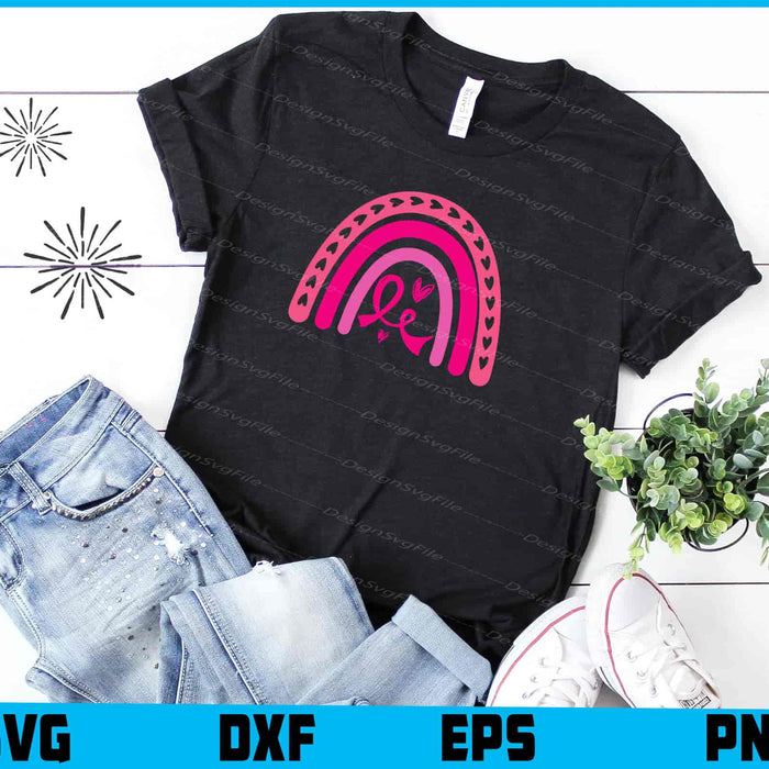Breast Cancer Rainbow Svg Cutting Printable File  - Premium Cutting Files in SVG, PNG & EPS Formats - Premium SVG Cutting Files for Crafts