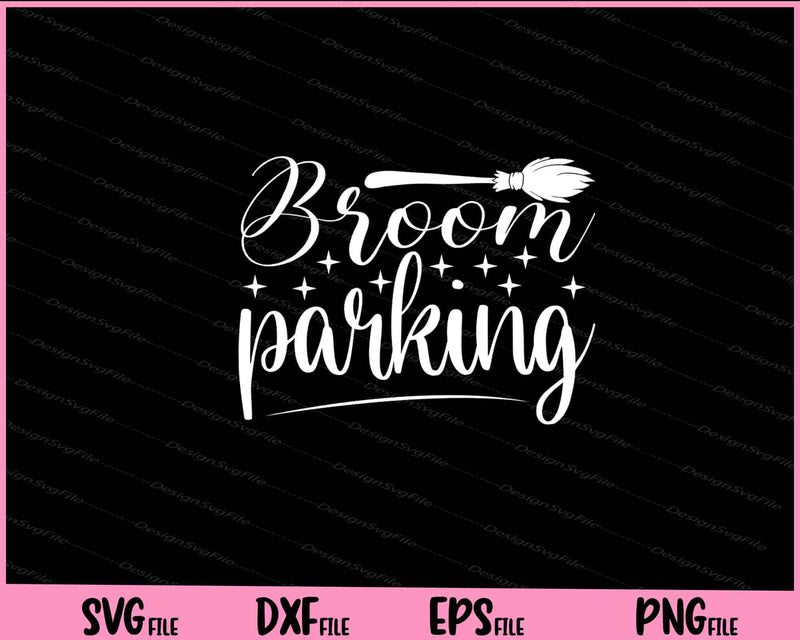 Broom Parking Halloween svg