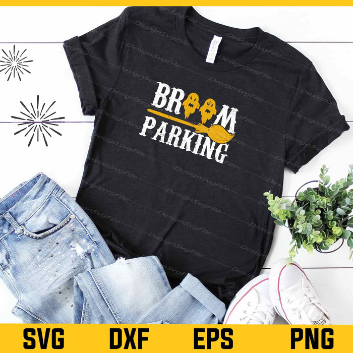 Broom Parking Halloween Svg Cutting Printable File  - Premium Cutting Files in SVG, PNG & EPS Formats - Premium SVG Cutting Files for Crafts