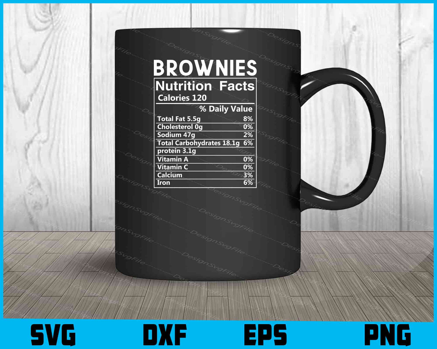 Brownies Christma Nutrition Facts SVG PNG File