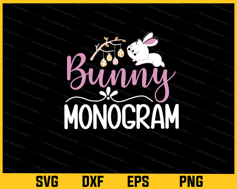 Bunny Monogram Svg Cutting Printable File  - Premium Cutting Files in SVG, PNG & EPS Formats - Premium SVG Cutting Files for Crafts