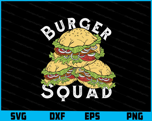 Burger Squad Vintage Food Lover