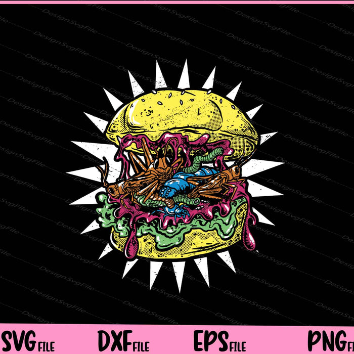 Burguer Creepy Insect Svg Cutting Printable Files  - Premium Cutting Files in SVG, PNG & EPS Formats - Premium SVG Cutting Files for Crafts