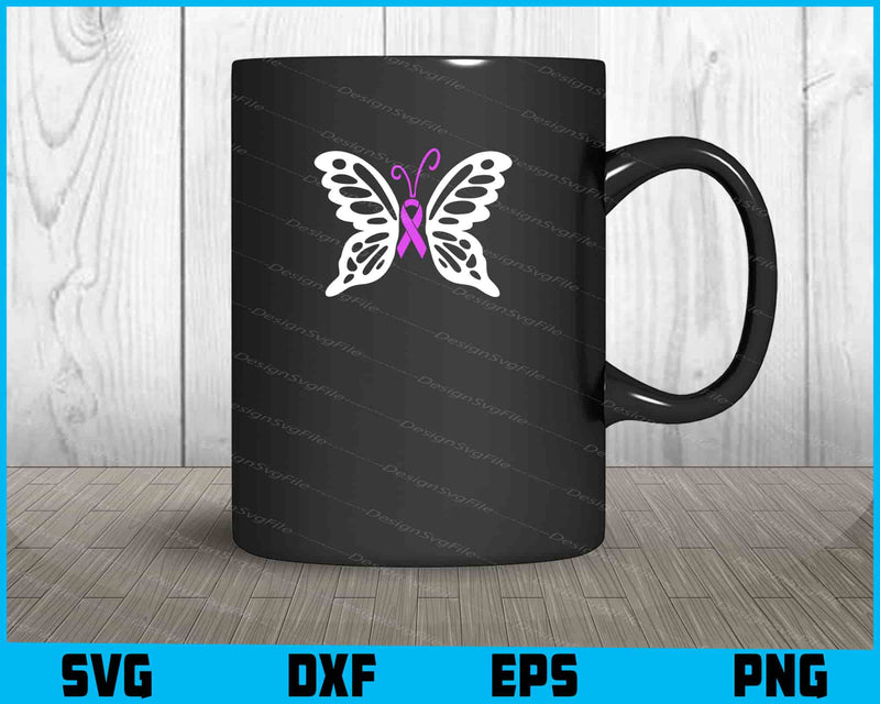 Butterfly Breast Cancer Svg Cutting Printable File  - Premium Cutting Files in SVG, PNG & EPS Formats - Premium SVG Cutting Files for Crafts