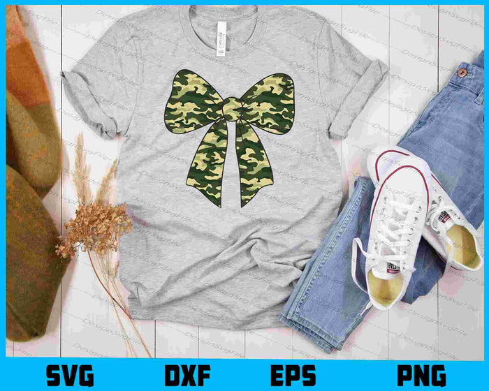 Camouflage bow SVG, Camo Girl SVG