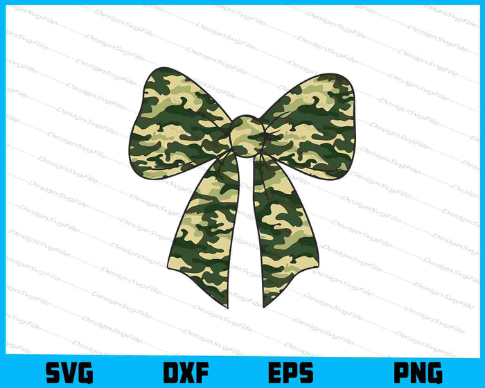 Camouflage bow SVG, Camo Girl SVG