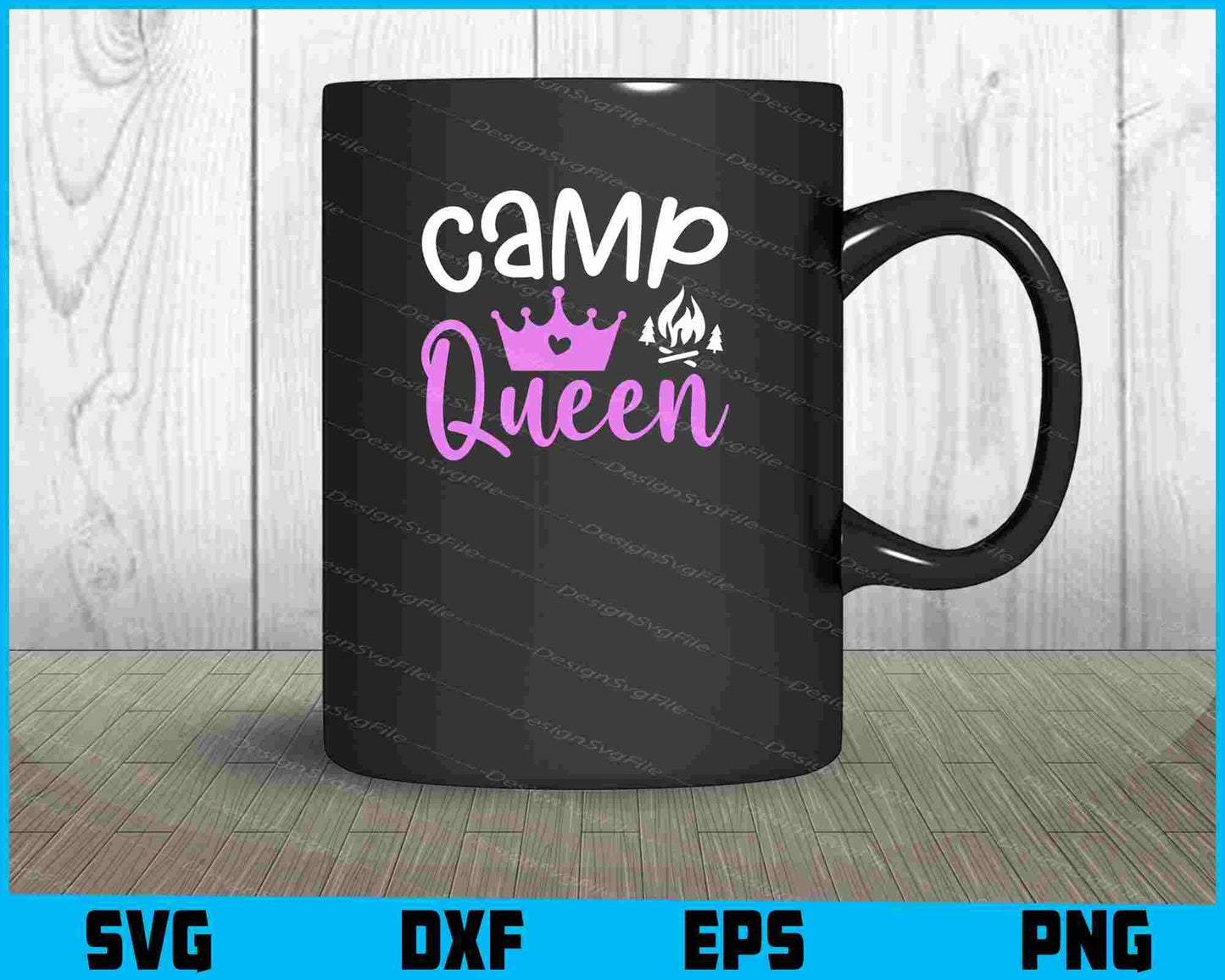 Camp Queen SVG PNG Sublimation Files  - Premium Cutting Files in SVG, PNG & EPS Formats - Premium SVG Cutting Files for Crafts